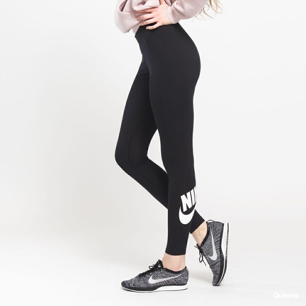 Nike Sportswear LEG A SEE Leggings Tights Compression Pants Black White Small S